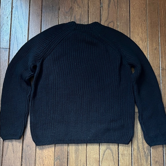 Jenni Kayne NWT Cotton Fisherman Black Crewneck Sweater XS - Picture 6 of 8